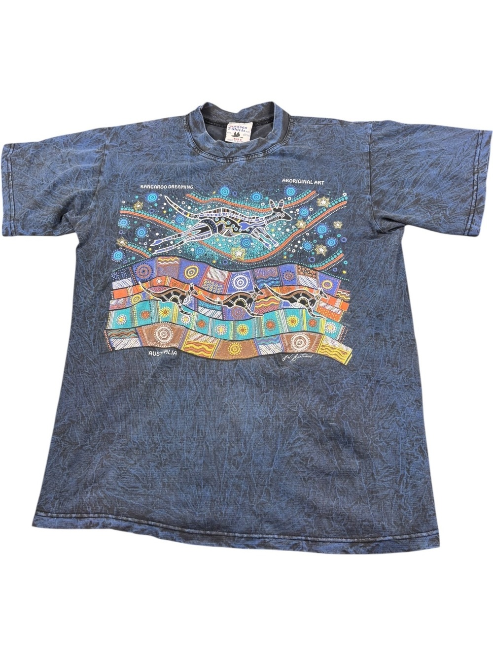 Australia Y2K Aboriginal Art Kangaroo Dreaming T-Shirt